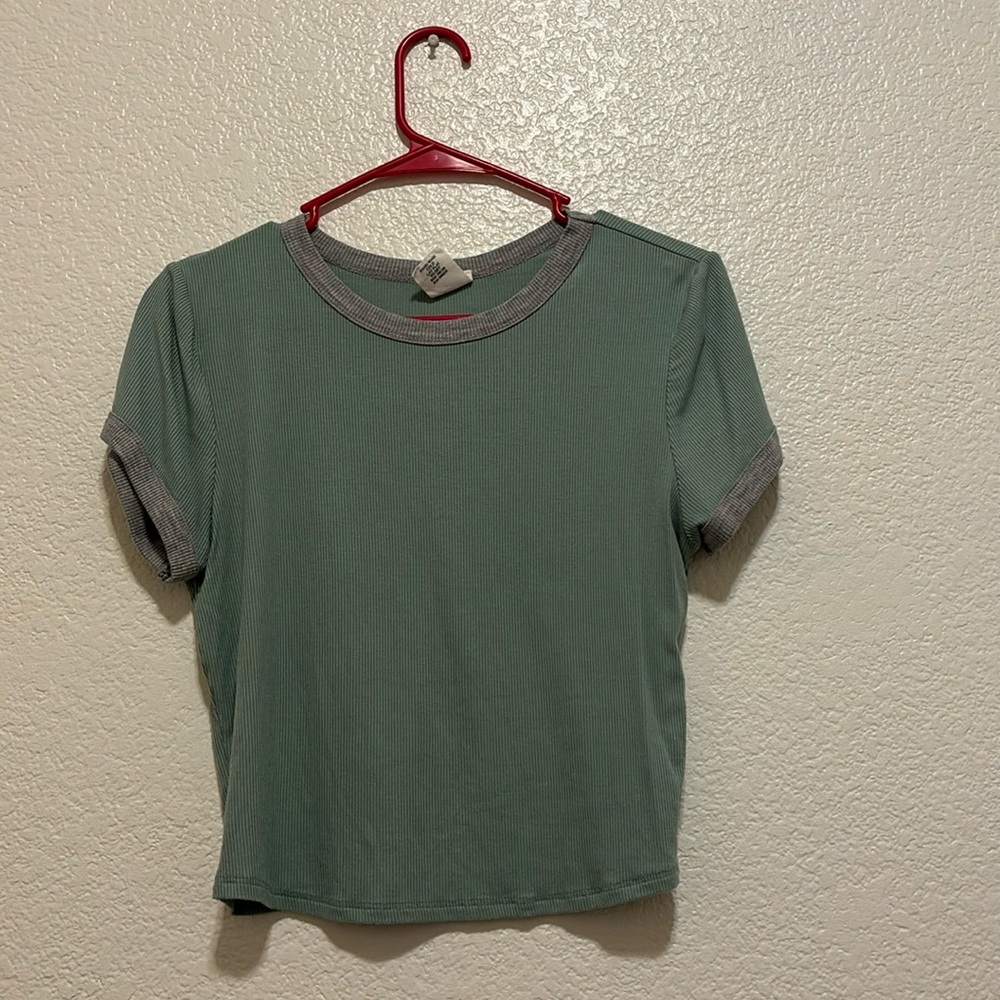 Sage green crop top